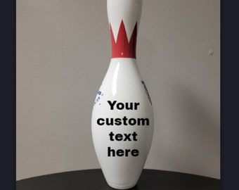 Gepersonaliseerde bowlingpin, bowlingcadeau, bowlingtrofee, vaderdagcadeau, bowlingverjaardag, bowlingfeest, bowlingteam, bowlen,