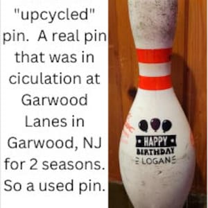 Upcycled bowling pin