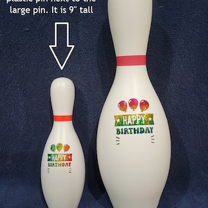 Small Plastic Pin, Personalized Bowling, Bowling Gift, Bowling Trophy, Bowling Christmas, Bowling Birthday, Bowling Party, Bowling Gag Gift