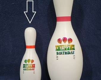 Small Plastic Pin, Personalized Bowling, Bowling Gift, Bowling Trophy, Bowling Christmas, Bowling Birthday, Bowling Party, Bowling Gag Gift
