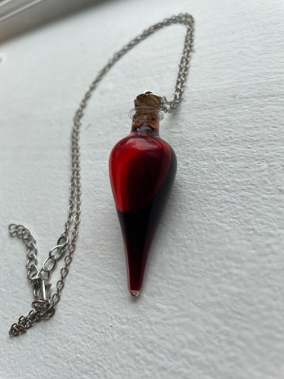 Blood Vial Necklace Gothic Necklace Halloween Necklace Etsy