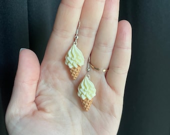 Ice Cream Earrings, summer earrings, miniature food, food earrings, food jewelry, kawaii earrings