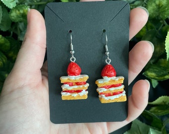 Strawberry shortcake earrings