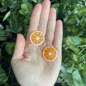 Orange slice earrings