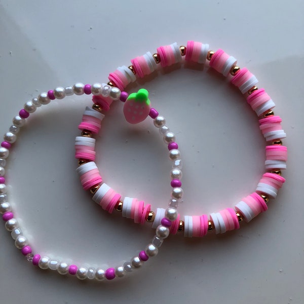 strawberry bracelet set