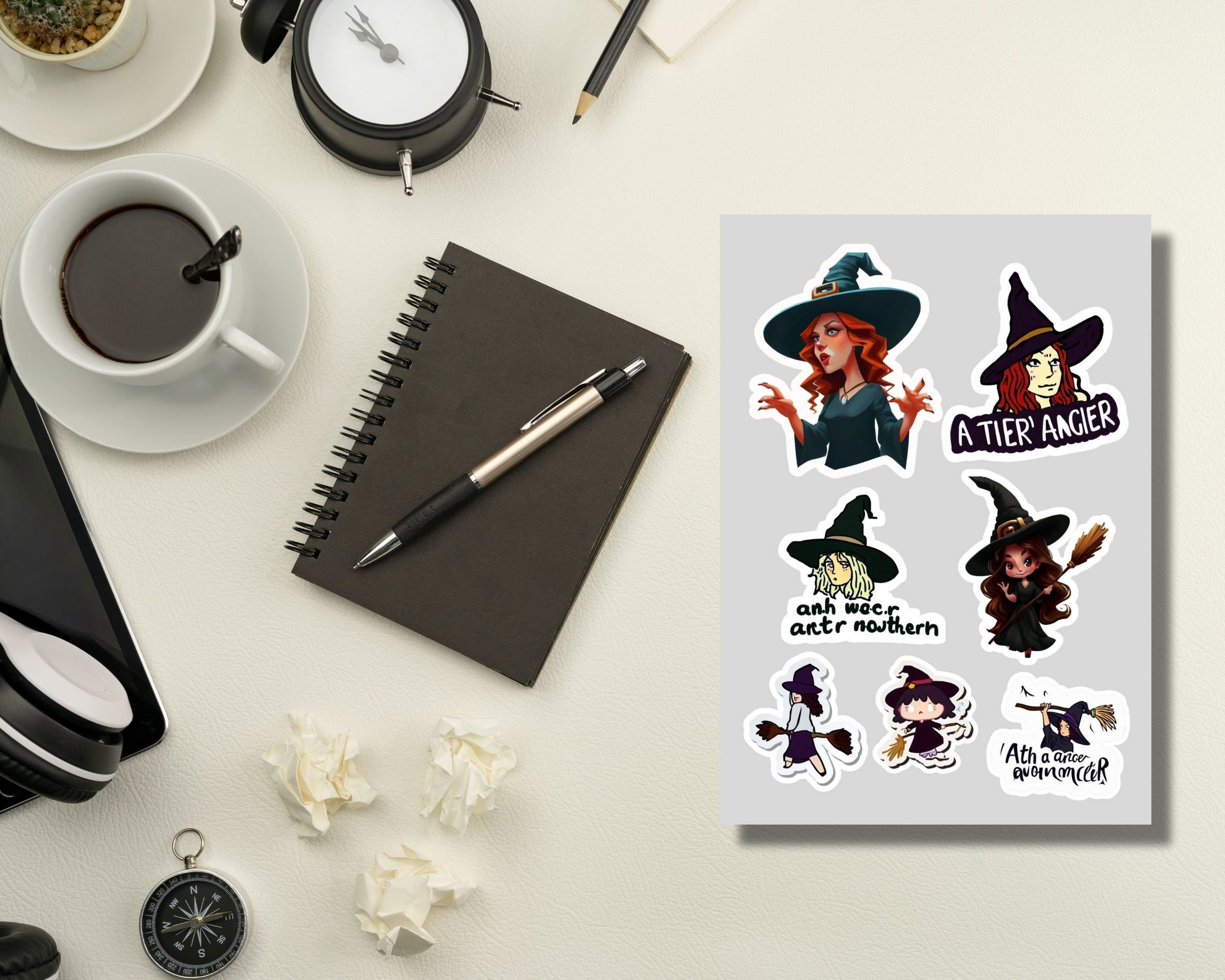 8 Halloween Stickers Printable Halloween Sticker Sheet - Etsy