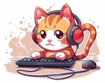 Antislip gamingmuismat Gamer Cat