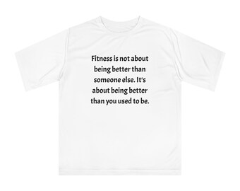 Unisex Fitness T-shirt: Personal Progress, Moisture-Wicking Polyester