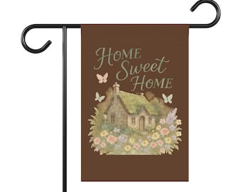 Cottage Garden Flag | Home Sweet Home House Banner