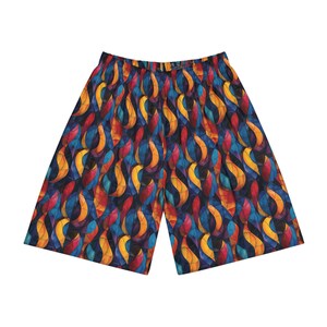 Vibrant Mens Sports Shorts, Athletic Wear, Beach Shorts, Comfortable Lounge Shorts, Festival Gear, Summer Essentials