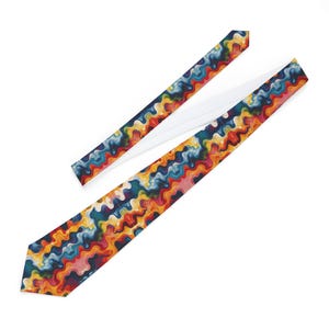 Colorful Abstract Necktie for Men, Vibrant Elegant Tie for Weddings, Parties, Business Attire, Gift for Him, Fashion Accessory