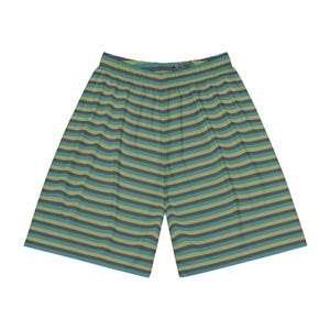 Striped Mens Sports Shorts, Lightweight Athletic Shorts for Gym, Running, Beach, Fitness, Summer Sports Wear