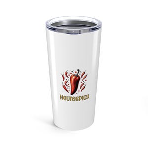 Neurospicy Becher, einzigartiges Trinkgeschirr, Kaffee-Liebhaber-Geschenk, Edelstahltasse, heißes und kaltes Getränk, Thermobecher, kundenspezifischer Getränkehalter