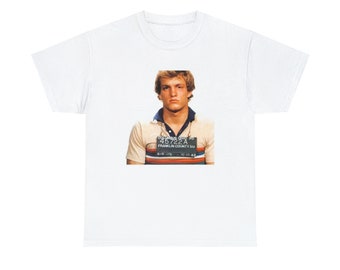 Woody Harrelson Mugshot retro T-shirt. throwback tshirt, colorful tshirt, Hollywood fan, Movie Lover.