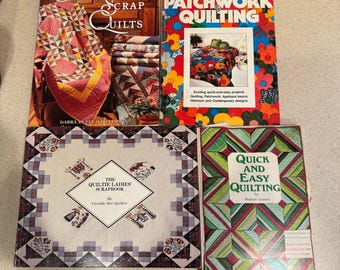 Set a four quilting books - scrap quilting, patchwork, easy quilting