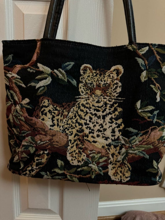 Cheetah Tapestry Handbag - image 2