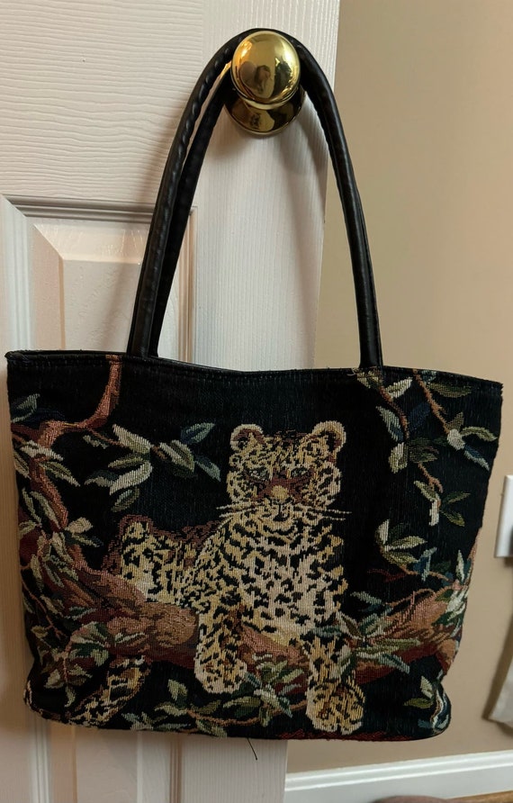 Cheetah Tapestry Handbag