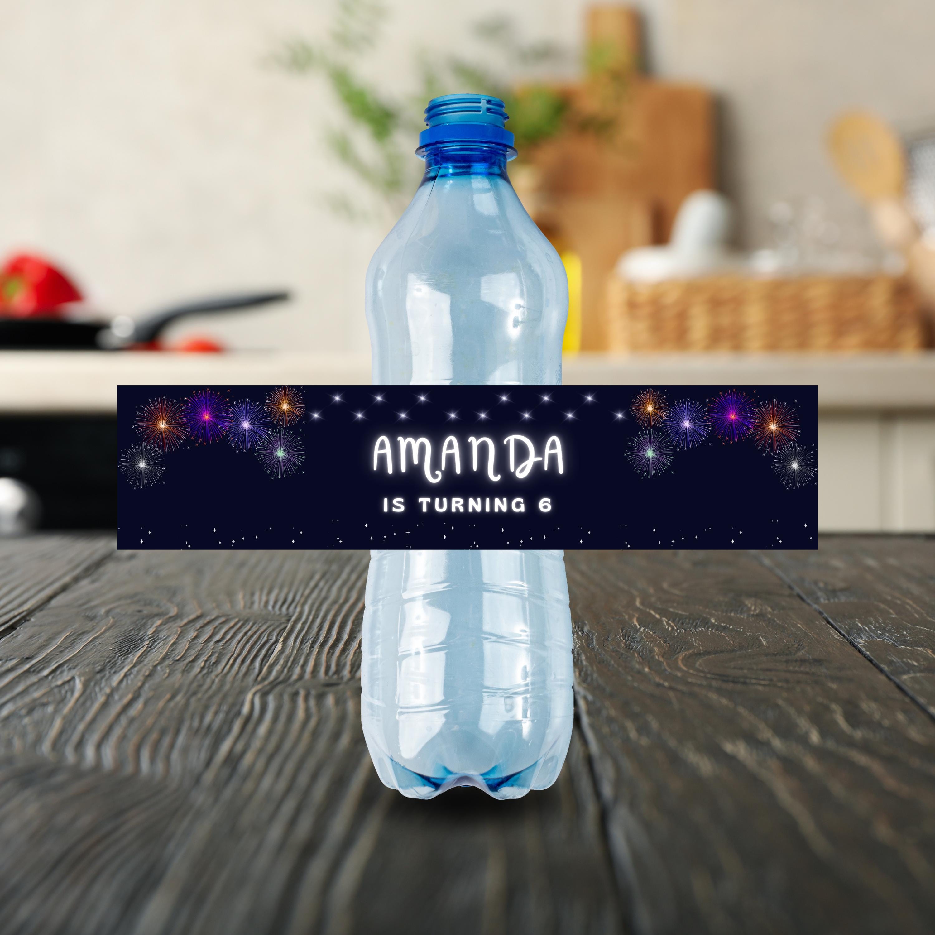 Fireworks Birthday Bottle Label, Customizable (digital Download) - Etsy