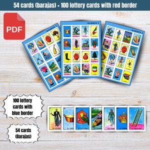 mexikanische Lotterie Spiel für party mexikanische Lotterie Partyspielbuch Loteria Loteria Karte Loteria Downloads herunterladbare Lotteriespiel in pdf