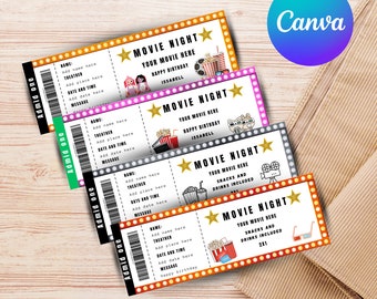 Custom Movie Ticket Gift Voucher (Digital Download)