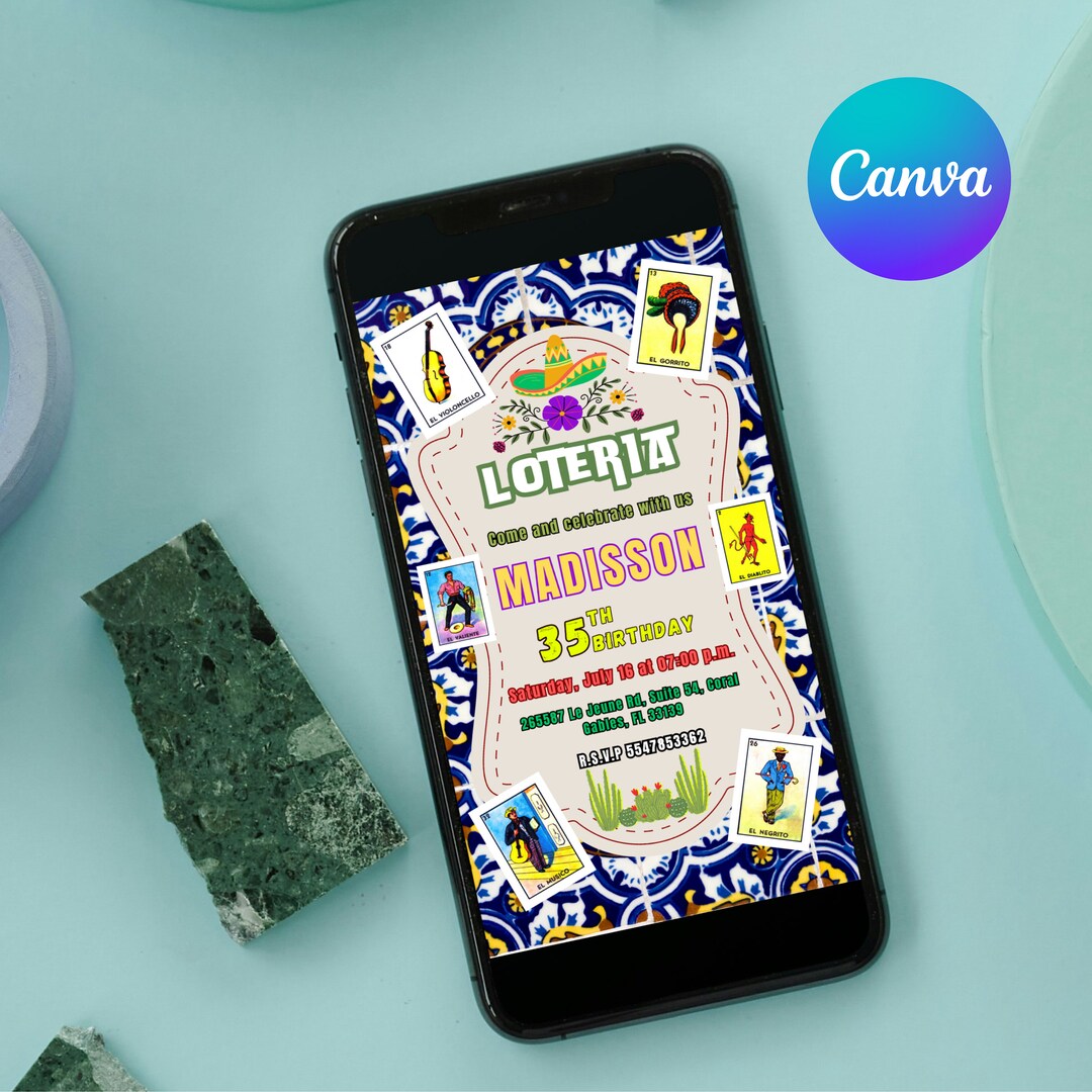 Loteria Invitation Template Loteria Invitation Customizable Loteria Loteria Invitation Template Loteria Invitation Customizable Loteria