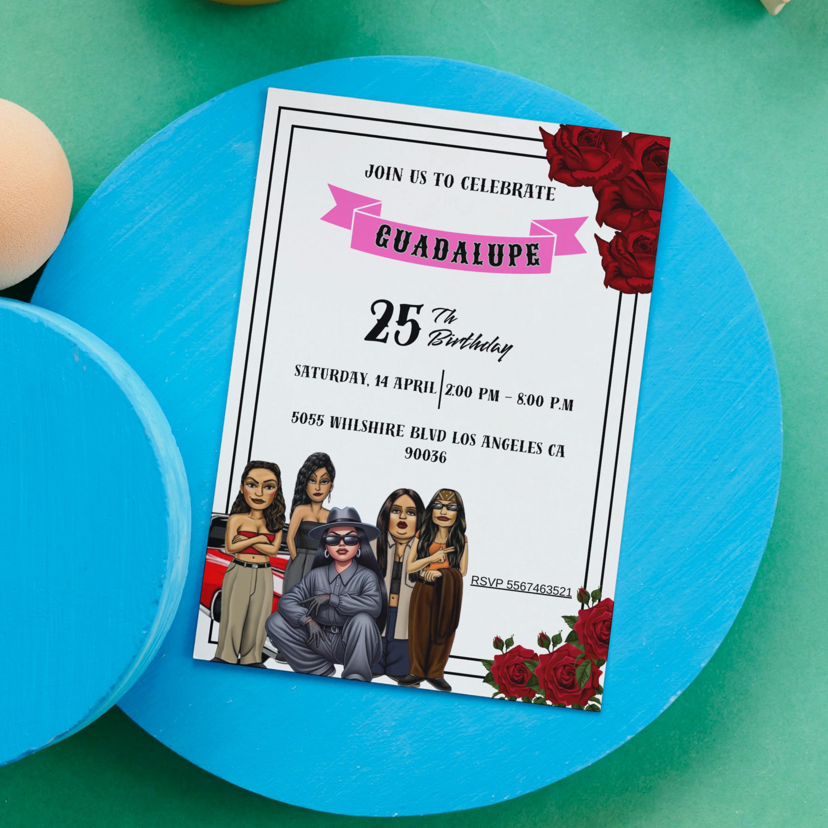 Chola Invitation Cholo Invitation Cholo Birthday Invitation Cholo Theme ...