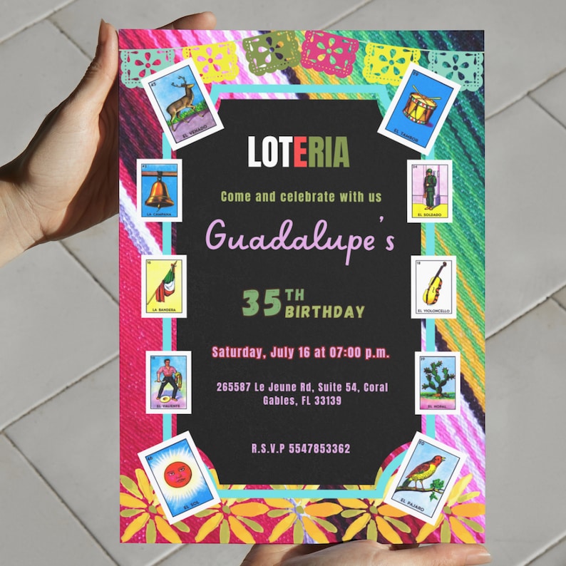Loteria Invitation Template Loteria Invitation Customizable Loteria Loteria Invitation Template Loteria Invitation Customizable Loteria