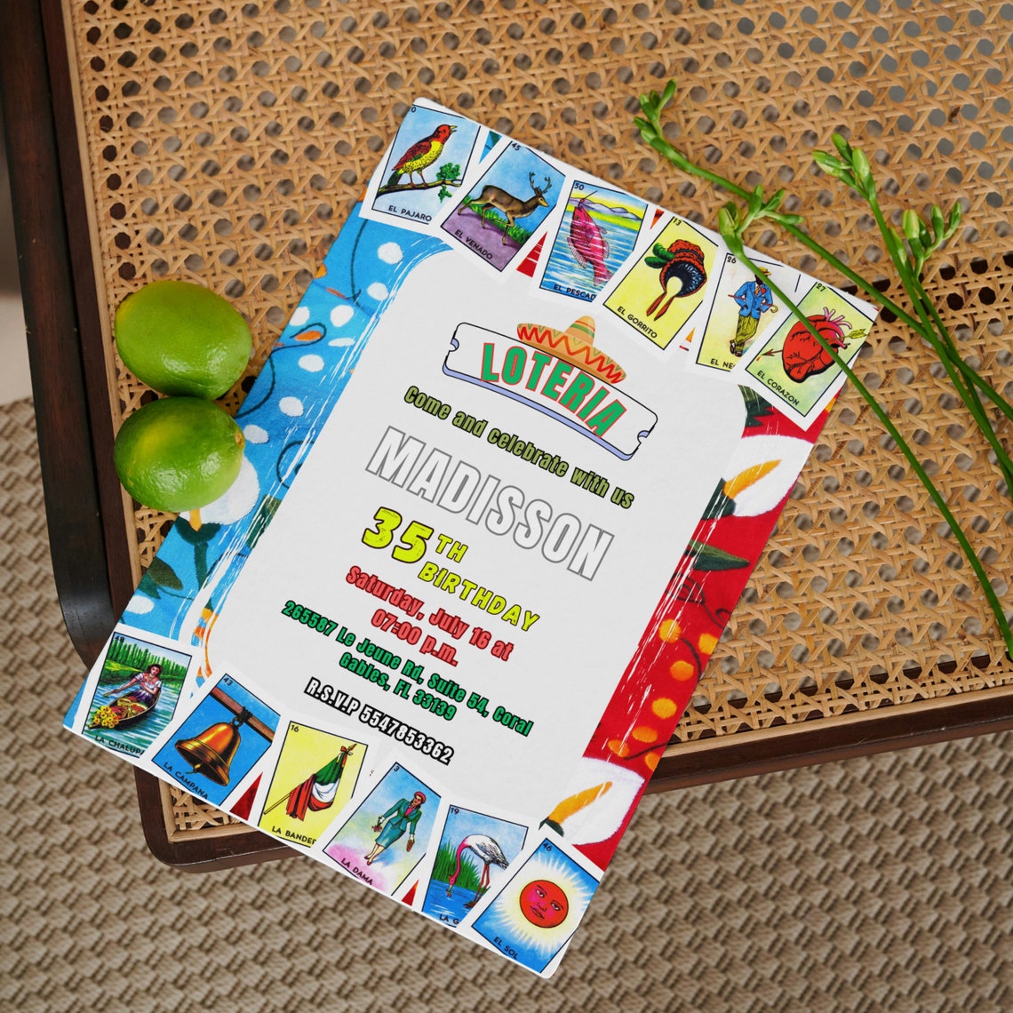 Loteria Invitation Template Loteria Invitation Customizable Loteria ...