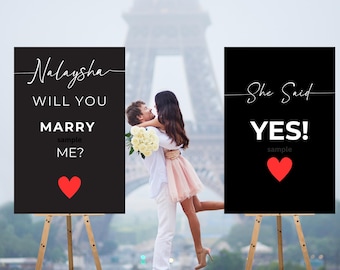 Double-Sided Proposal Sign: Photo Prop, Printed & Shipped