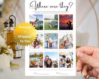 SHIPPED Bridal Shower Game: Where Were They? Wedding Activity