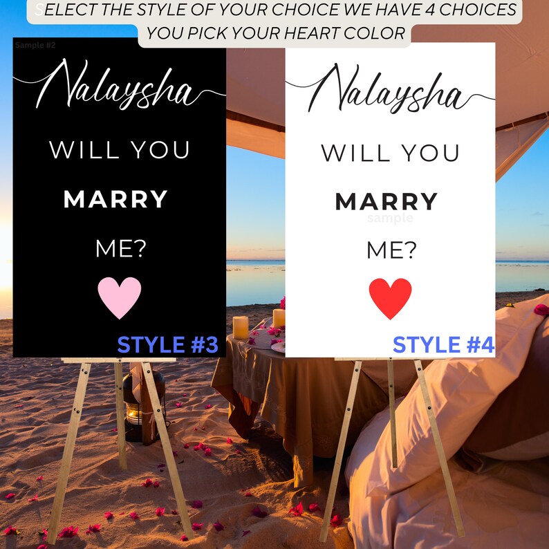 Double-sided Marry Me Proposal Sign: Printed Foam Board - Etsy