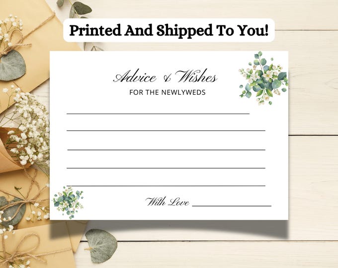 Featured listing image: Advice and Wishes Blank Green Floral Card
