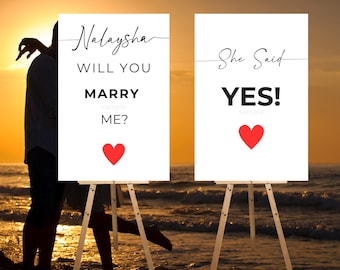 Double-Sided Proposal Sign: Photo Prop, Printed & Shipped
