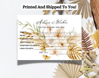 Bridal Shower Advice & Wishes Cards: Nature Theme (Printed + Shipped)