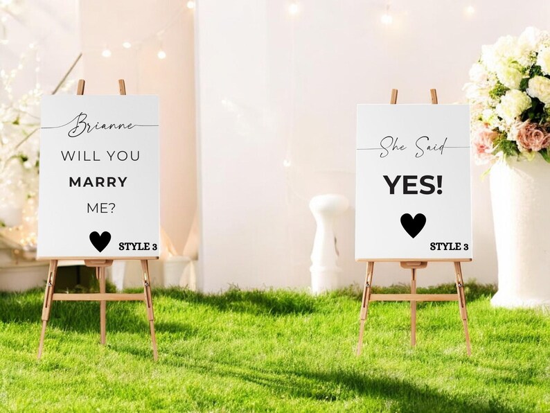 Customizable Proposal Sign: Double Sided Foam Board Print - Etsy