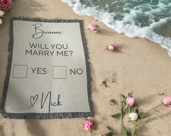 Personalized Proposal Blanket: Will You Marry Me Keepsake