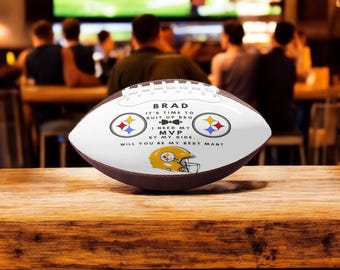 Propuesta de fútbol para el padrino, idea para la propuesta del padrino, idea de regalo para la propuesta del portador de anillos, regalo para la propuesta del padrino de boda junior, propuesta de fútbol personalizada
