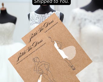 Rustic Bridal Shower Game: Guess the Dress, Printed on Kraft Paper