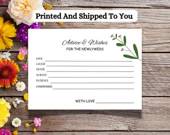 Wedding Advice Cards: Printed Newlywed Wishes (Shipped)