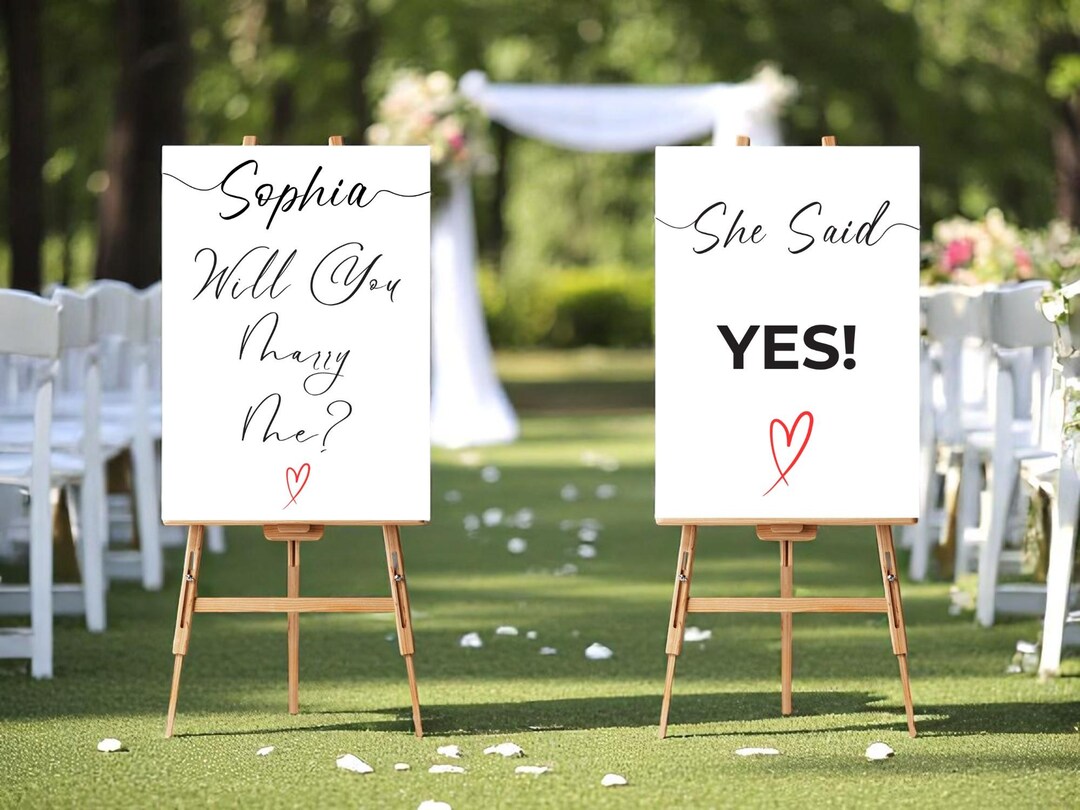 Custom Proposal Sign: Printed 'will You Marry Me' Foam Board - Etsy