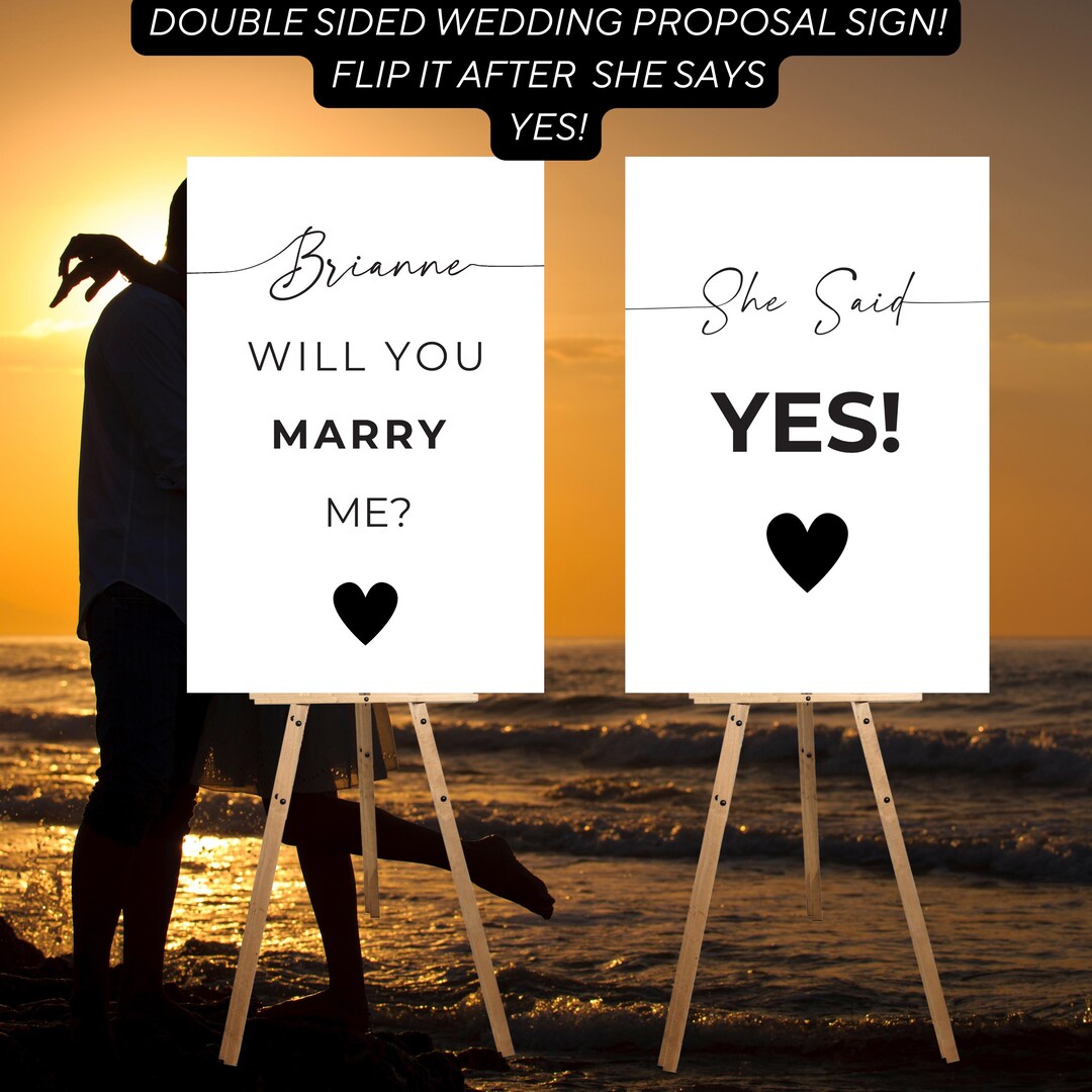 Custom Proposal Sign: Will You Marry Me, Printed Foam Board - Etsy