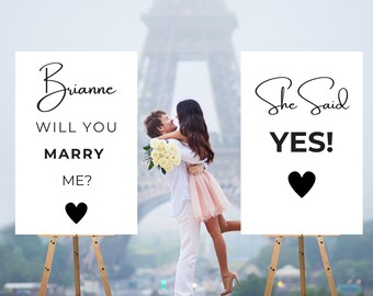 Custom Proposal Sign: Double Sided Marry Me Decor