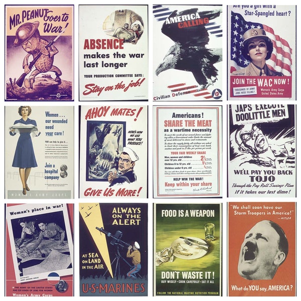 260+ USA World War 2 propaganda leaflets and flyers. Instant Digital Download