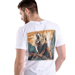 Lion Roaring T Shirt - The Creatura Collection - Back Desing