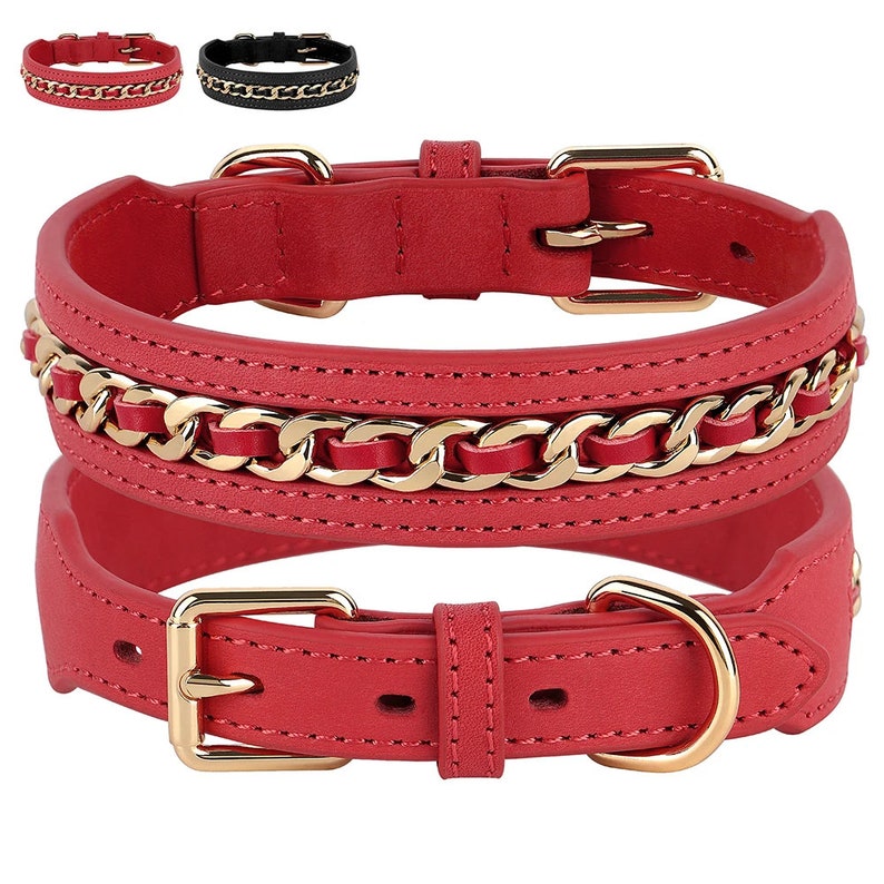 Leather Dog Collars, Leather Safety Dog Collar, Unique and Nice Gift