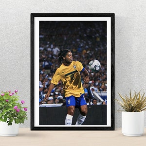 Kartel van Ronaldinho / Nationale voetbalselectie van Brazilië / Ronaldinho Walkpaper / Nationale voetbalselectie van Ronaldinho Brazilië