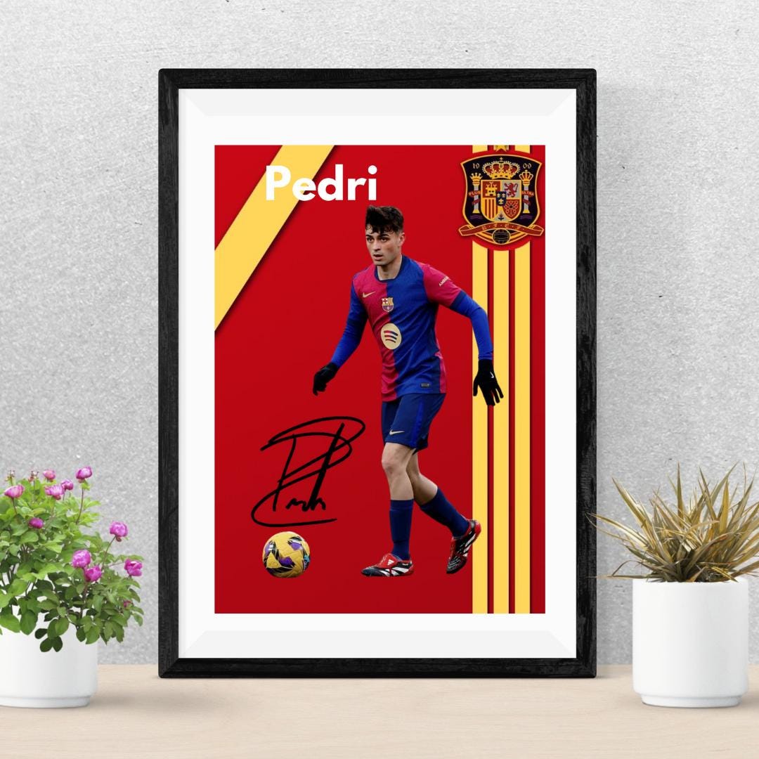 FCバルセロナ スター選手　A3アートポスター　４枚セット Pedri - Etsy 日本