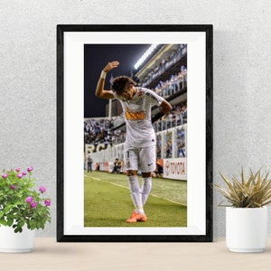 Kartel van Neymar / Voetbalteam Santos / Neymar Walkpaper / Neymar Walk Art