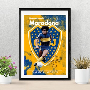 マラドーナ ボカ ポスター / ディエゴ アルマンド マラドーナ ボカ ジュニアーズ ホーム / サッカー ウォークペーパー / サッカー デコ