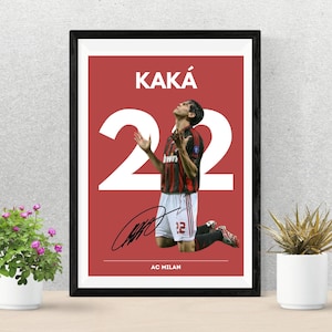 KAKA POSTER / Equipo de fútbol AC Milan / Soccer Deco / Football Walk Art